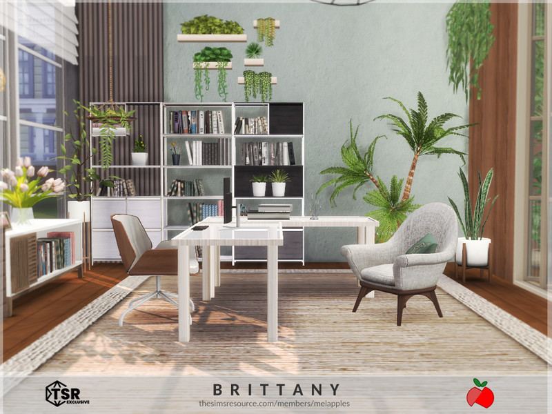 Sims 4 Brittany - office by melapples