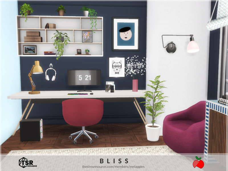 Sims 4 Bliss office by melapples