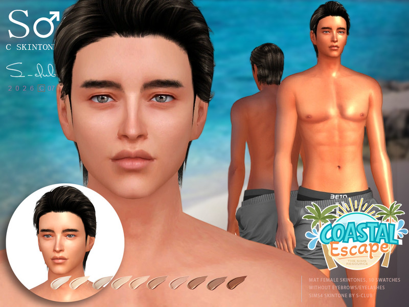 Sims 4 S-CLUB SKINTONES Coastal Escape by S-Club
