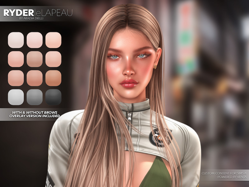Sims 4 leLAPEAU - Ryder Skin Overlay by VentaStudio
