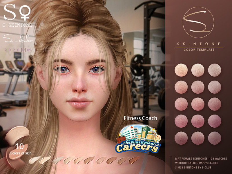 Sims 4 S-CLUB FEMALE SKINTONES - Careers Collection by S-Club