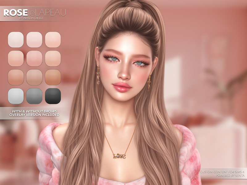 Sims 4 leLAPEAU - Rose Skin by VentaStudio