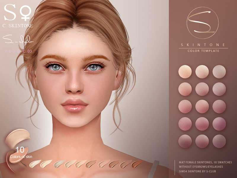 Sims 4 sclub_ts4_skin_ 0326 F by S-Club