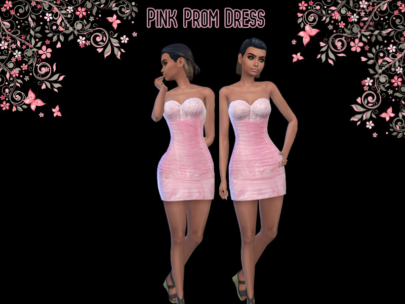 Sims 4 Pink Prom Dress by INFAMOUSSIMS18