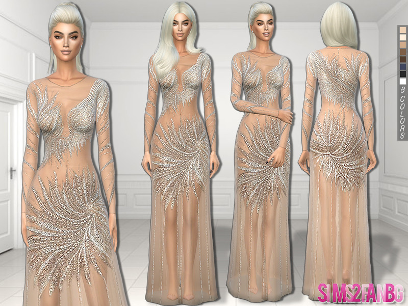 Sims 4 244 - Nude prom dress by sims2fanbg