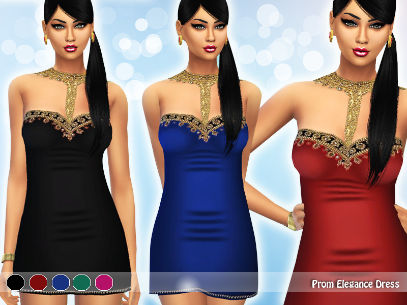 Sims 4 Prom Elegance Dress by Saliwa