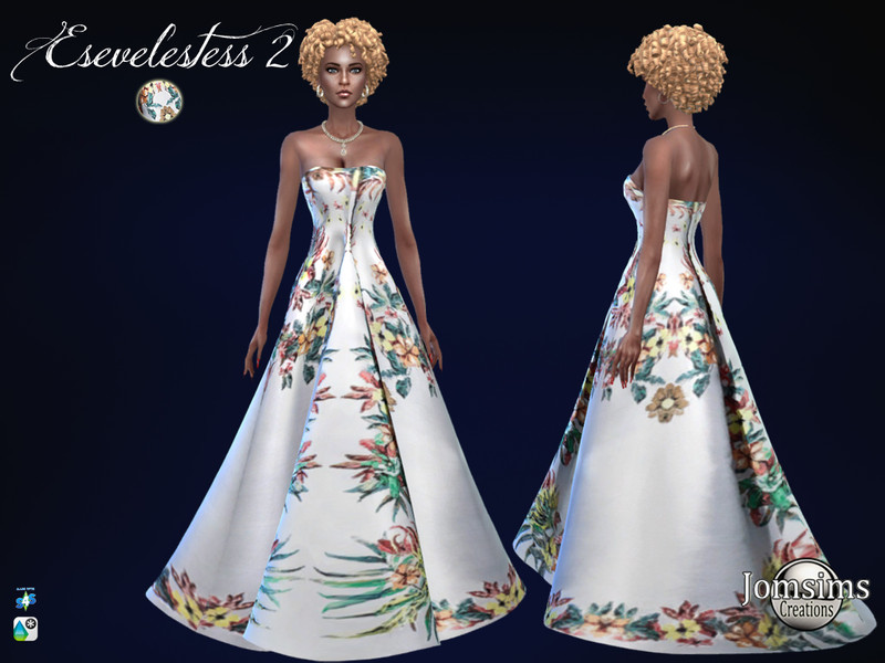 Sims 4 Esevelestess dress 2 by jomsims