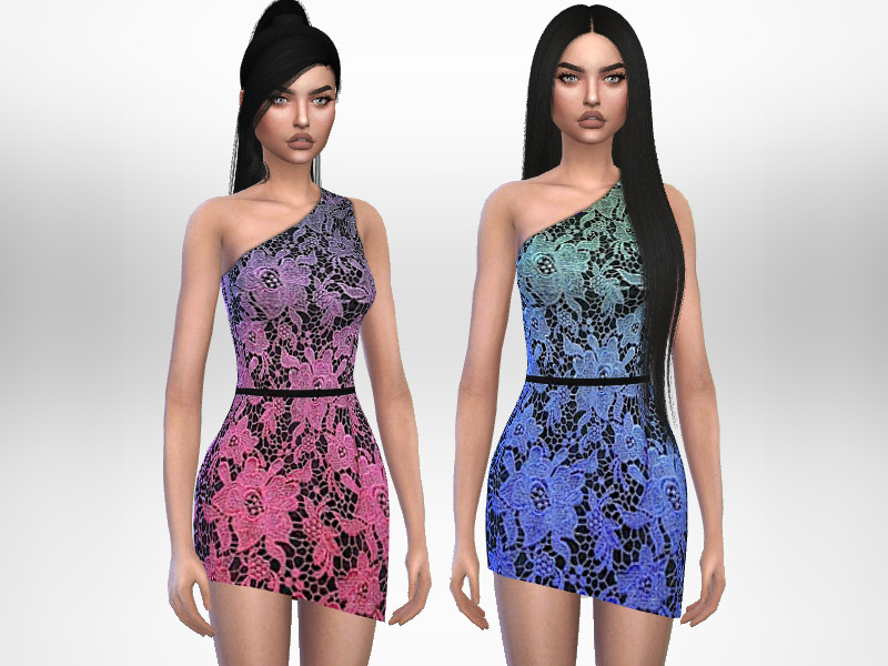 Sims 4 Gradient Dress by Puresim