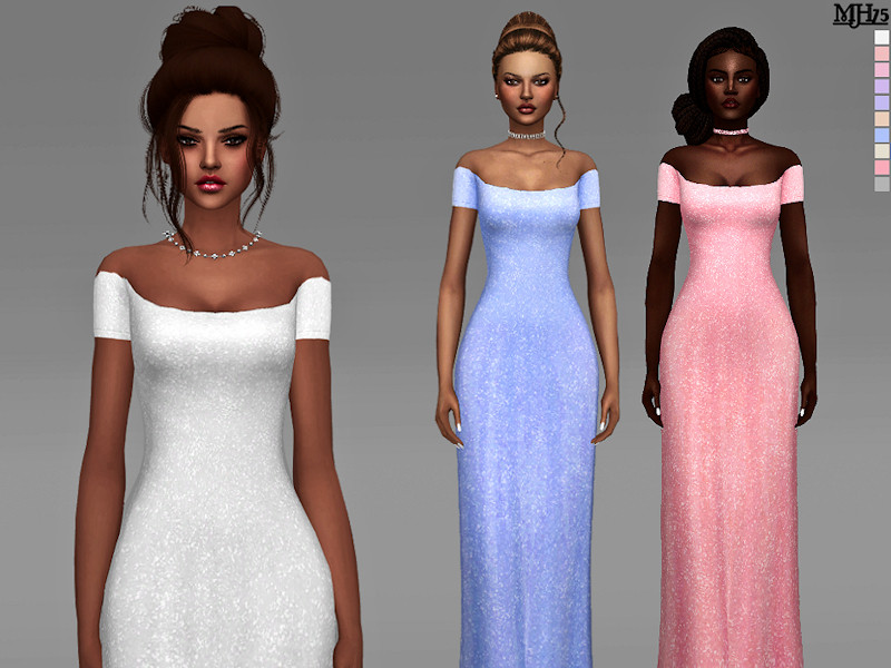 Sims 4 S4 Jessica Dress by Margeh-75