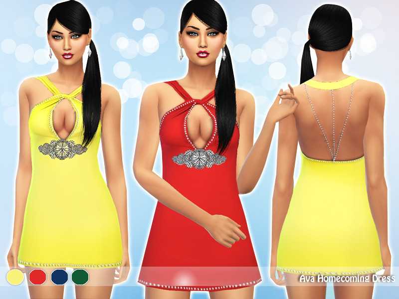 Sims 4 Ava Homecoming Dress by Saliwa