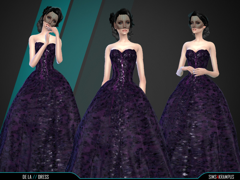 Sims 4 De La Dress by SIms4Krampus