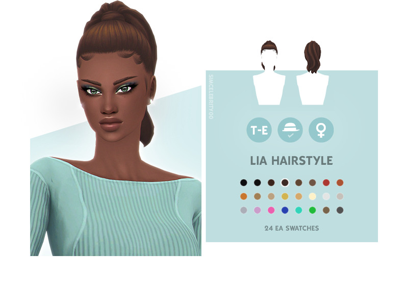 Sims 4 Lia Hairstyle by simcelebrity00