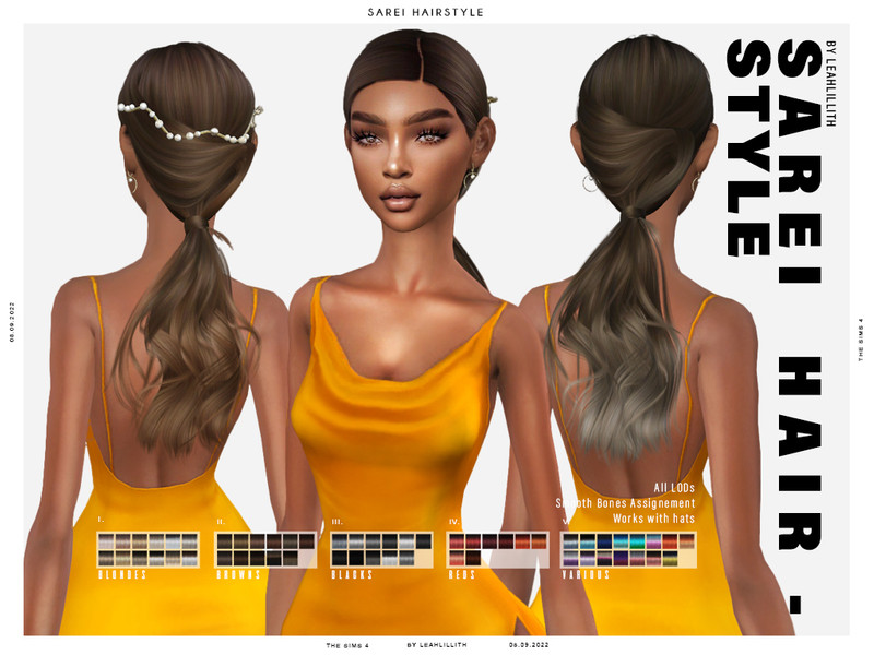 Sims 4 Sarei Hairstyle (PATREON EARLY ACCESS) by Leah Lillith