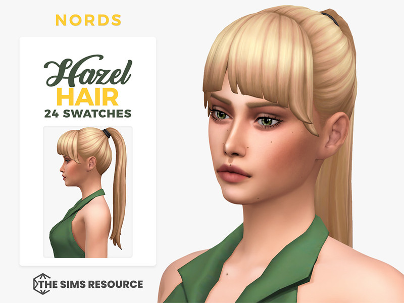 Sims 4 Hazel Ponytail Hairstyle by Nords