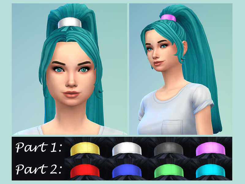 Sims 4 High Ponytail - Part 2 by Mai_alyssa
