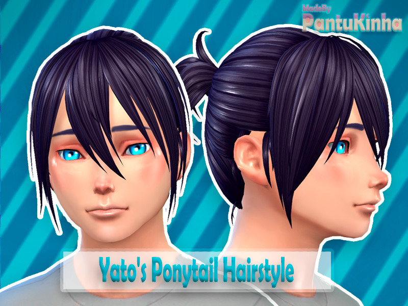 Sims 4 Ponytail Hairstyle By PantuKinha by PantuKinha