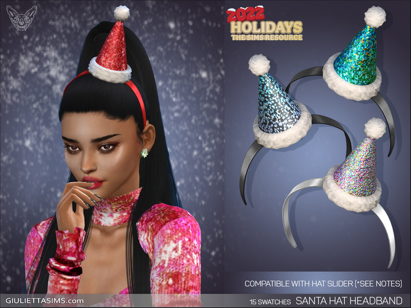 Sims 4 Santa Hat Headband by feyona