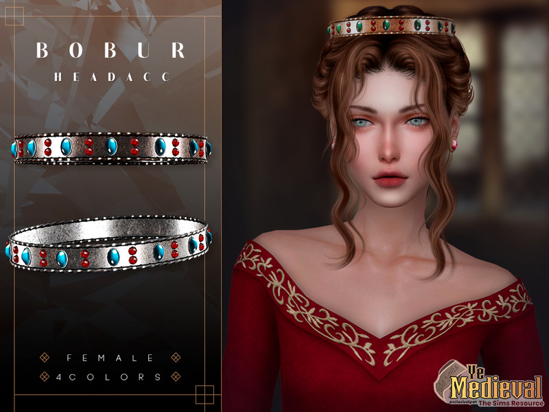 Sims 4 Ye Medieval Headacc with Hat Slider by Bobur3
