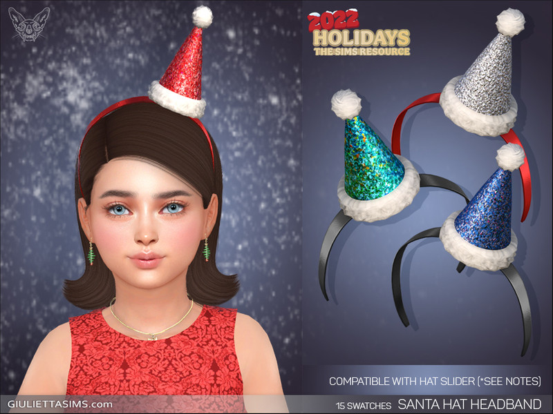 Sims 4 Santa Hat Headband For Kids by feyona