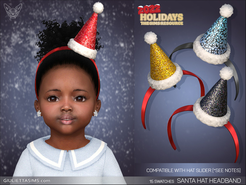 Sims 4 Santa Hat Headband For Toddlers by feyona