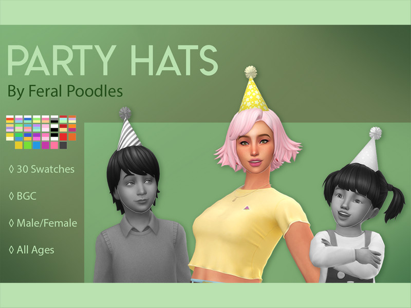 Sims 4 Party Hat (Teen-Elder) by feralpoodles