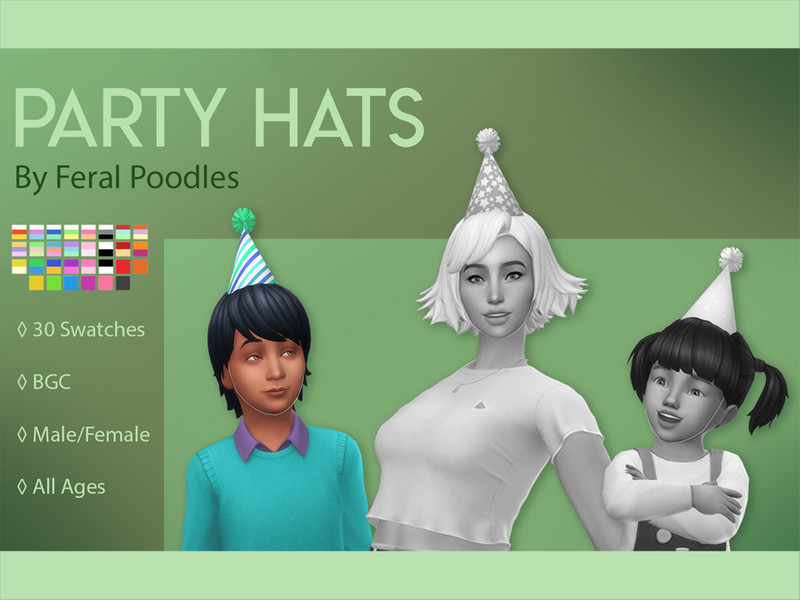Sims 4 Party Hat (Child) by feralpoodles