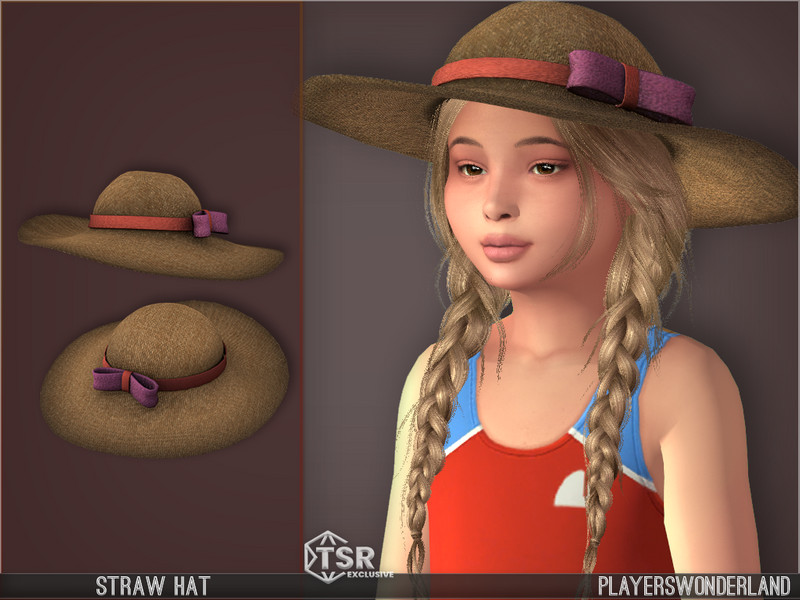 Sims 4 Straw Hat Kids by PlayersWonderland