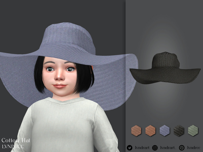 Sims 4 Cotton Hat [Toddlers] by LVNDRCC