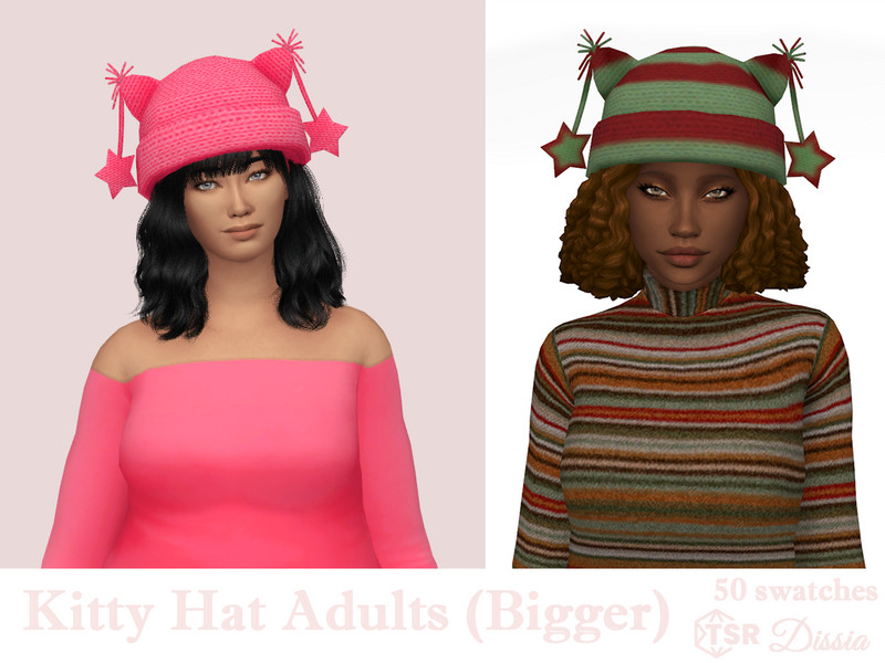 Sims 4 Kitty Hat (Bigger) by Dissia
