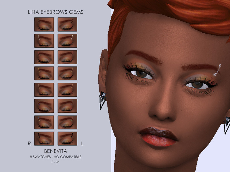 Sims 4 Lina Eyebrows Gems [HQ] by Benevita