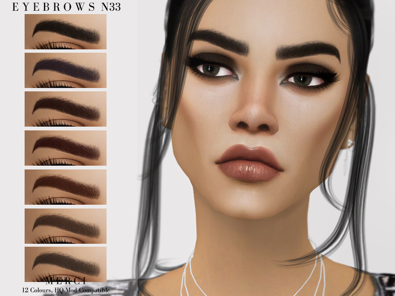 Sims 4 Eyebrows N33 by -Merci-