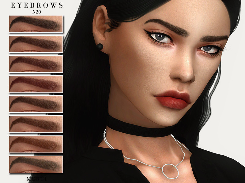 Sims 4 Eyebrows N20 by -Merci-