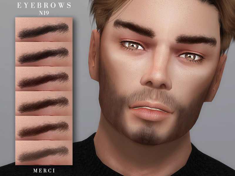 Sims 4 Eyebrows N19 by -Merci-