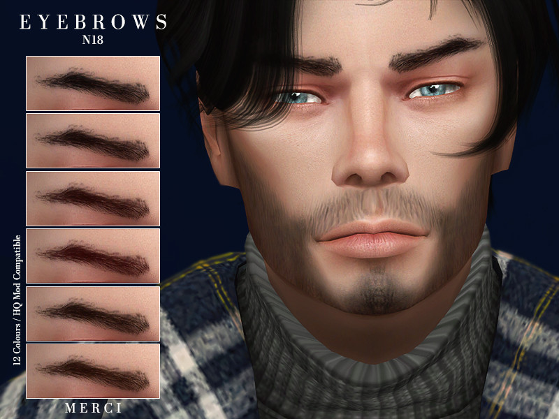 Sims 4 Eyebrows N18 by -Merci-