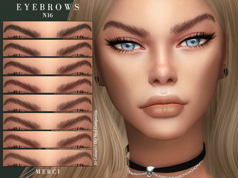 Sims 4 Eyebrows N16 by -Merci-