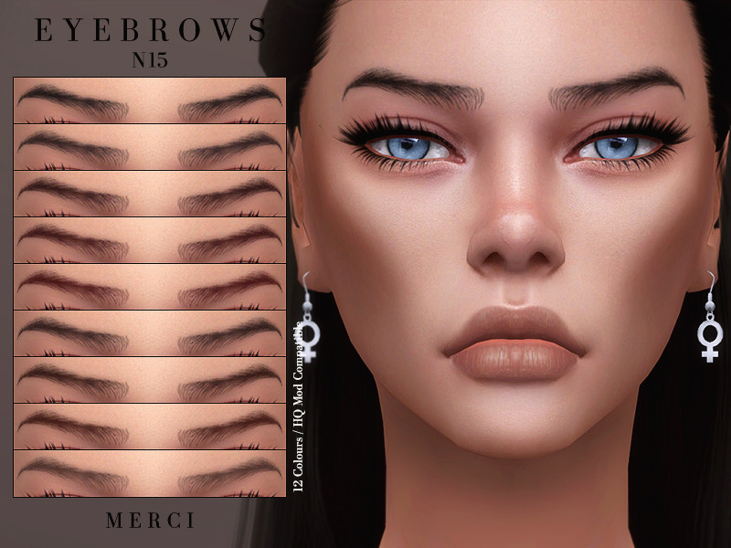 Sims 4 Eyebrows N15 by -Merci-