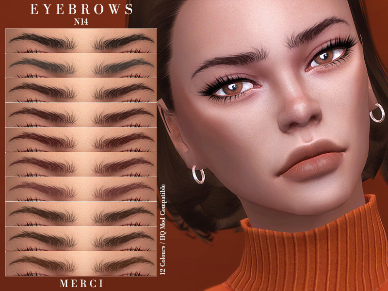 Sims 4 Eyebrows N14 by -Merci-
