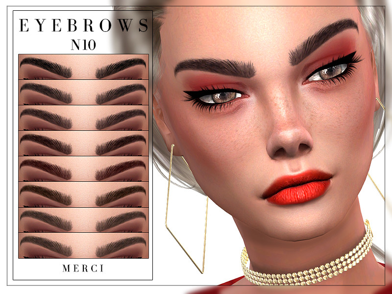 Sims 4 Eyebrows N10 by -Merci-