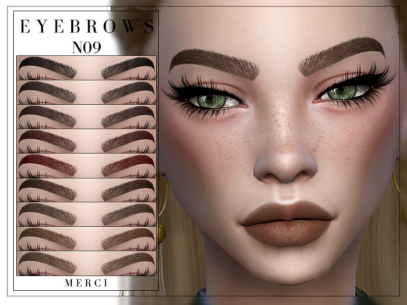 Sims 4 Eyebrows N09 by -Merci-