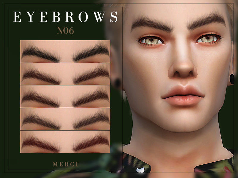 Sims 4 Eyebrows N06 by -Merci-