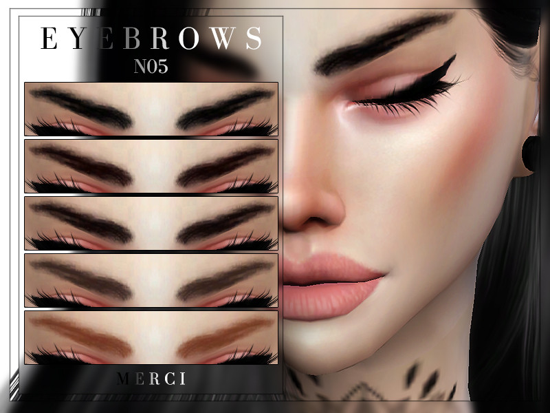 Sims 4 Eyebrows N05 by -Merci-