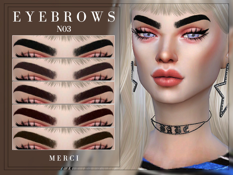 Sims 4 Eyebrows N03 by -Merci-