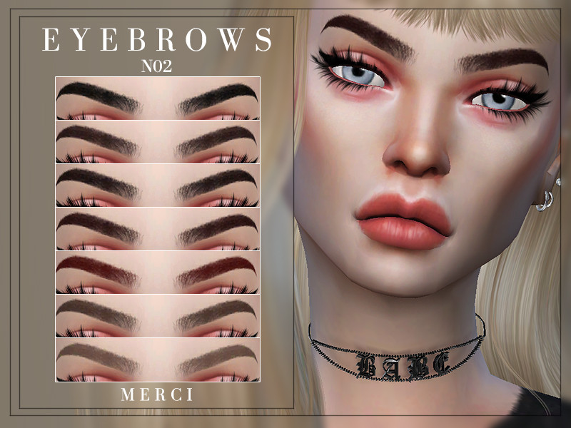 Sims 4 Eyebrows N02 by -Merci-