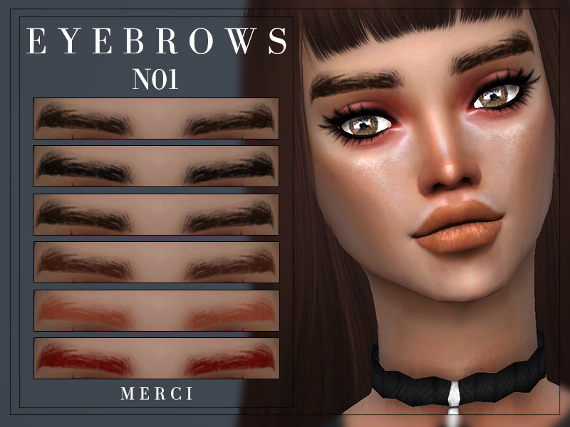 Sims 4 Eyebrows N01 by -Merci-
