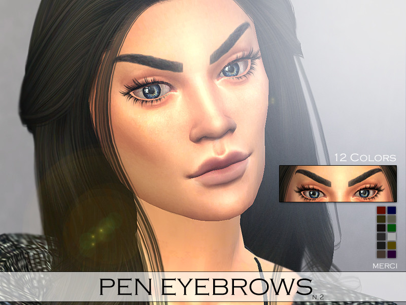 Sims 4 Pen Eyebrows by -Merci-