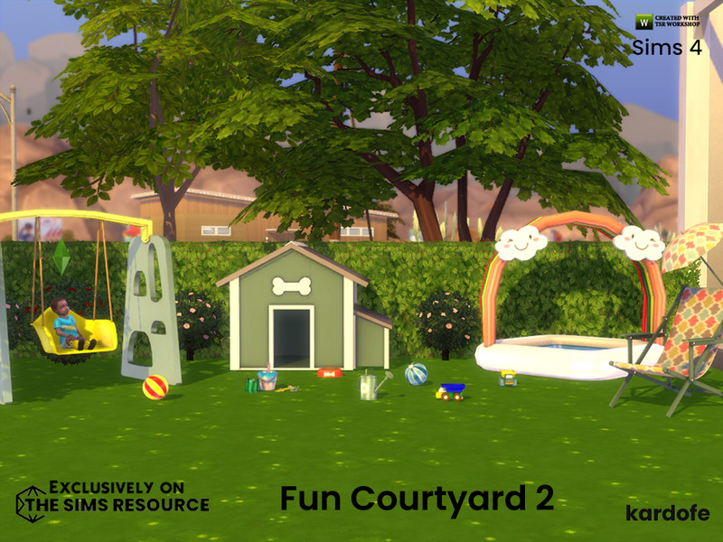 Sims 4 Fun Courtyard 2 by kardofe