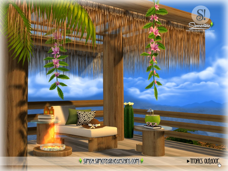 Sims 4 Tropics outdoor by SIMcredible!