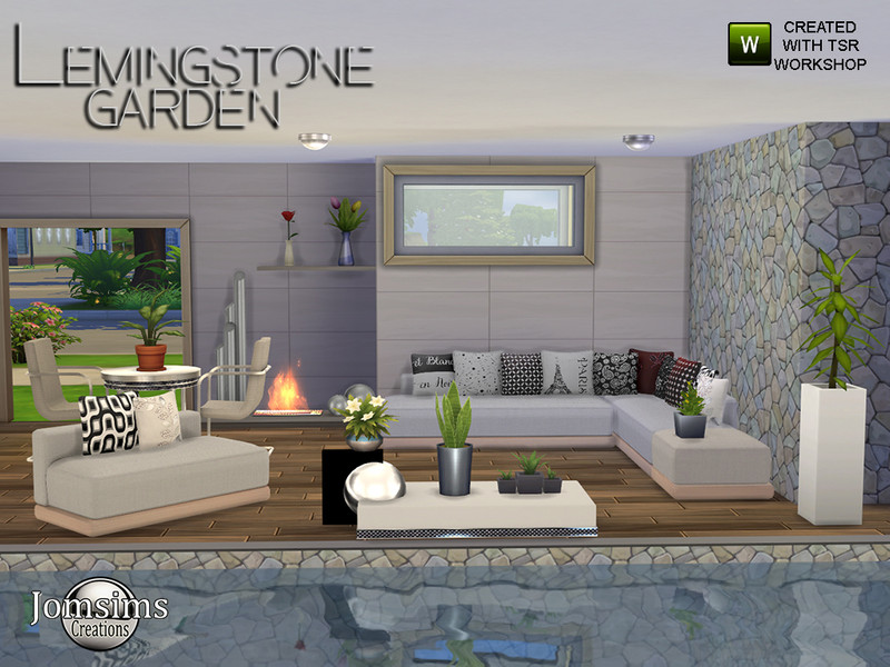 Sims 4 Lemingstone Modern Garden by jomsims
