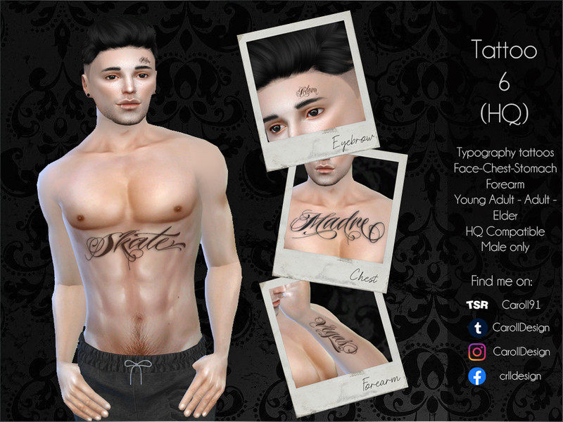 Sims 4 Tattoo 6 (HQ) by Caroll91