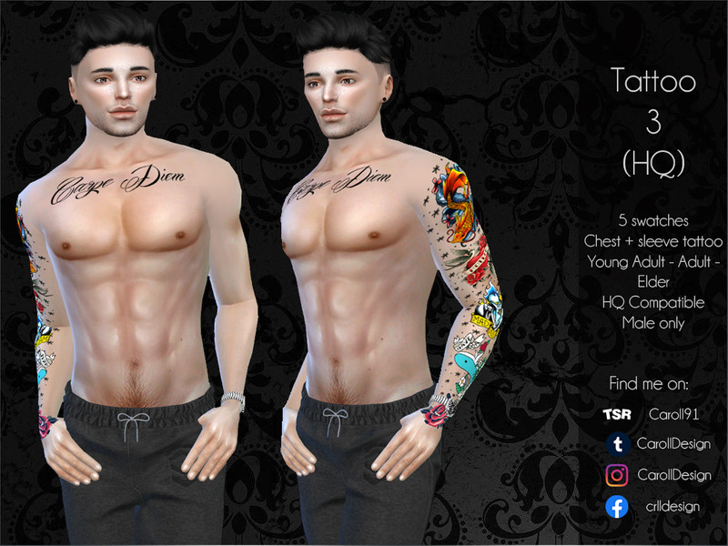 Sims 4 Tattoo 3 (HQ) by Caroll91